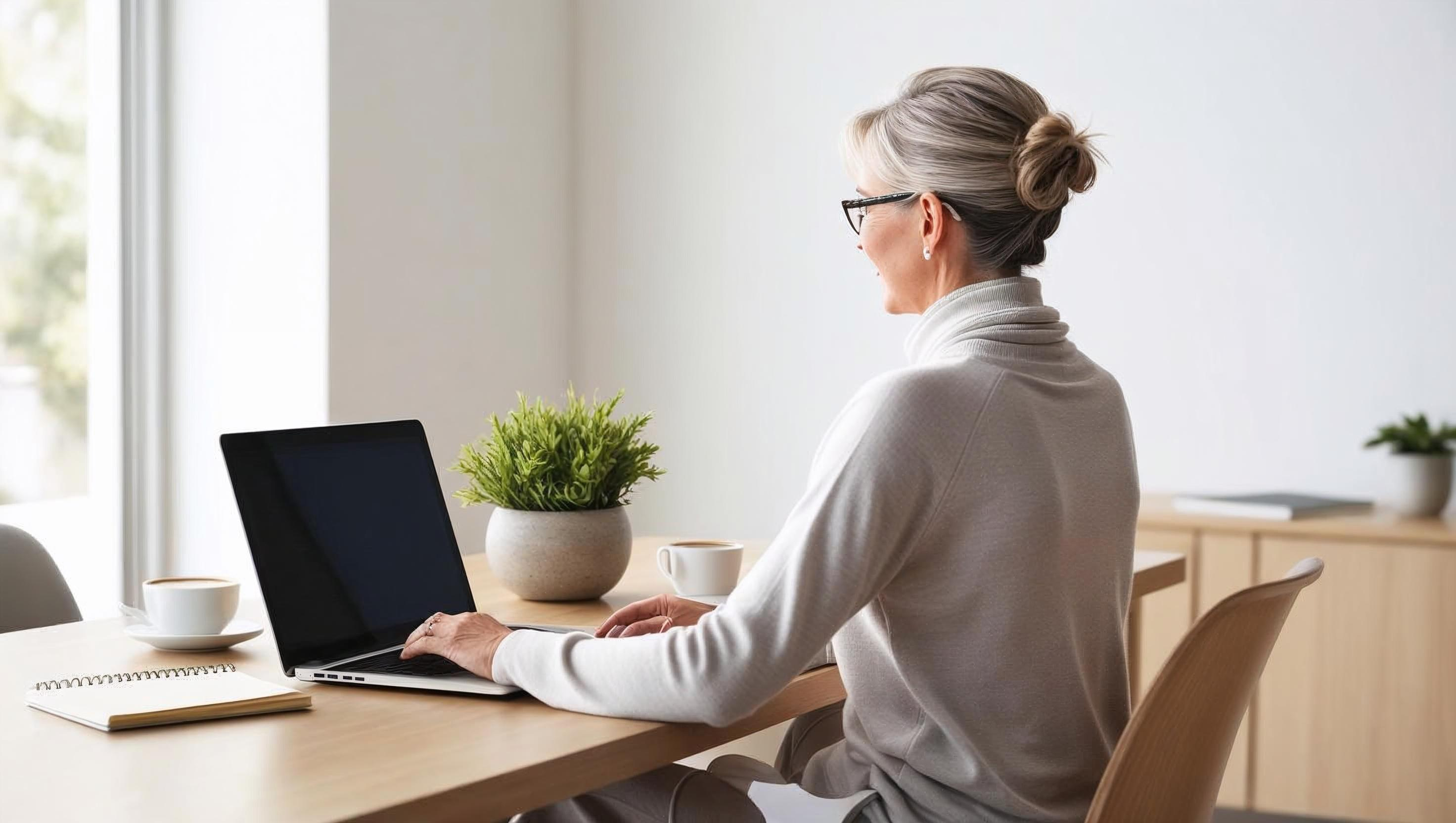woman at desk